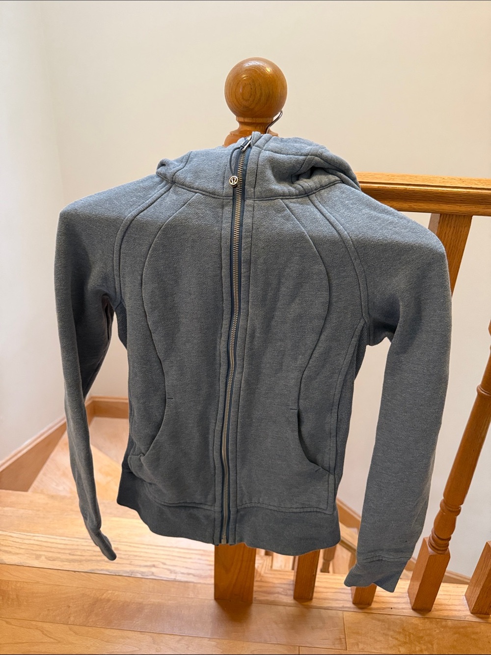 Lululemon light blue Scuba Zip-Up Hooded Jacket